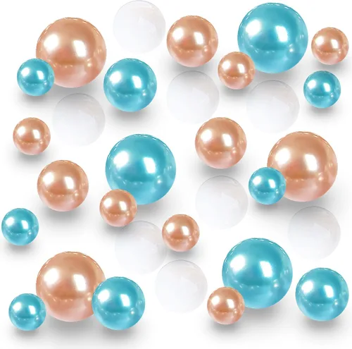 Vista 15 de 160 perlas para relleno de jarrón, perlas de maquillaje sin agujero, para soporte de brochas para decoración del hogar, boda, 10/14/20 (champán)