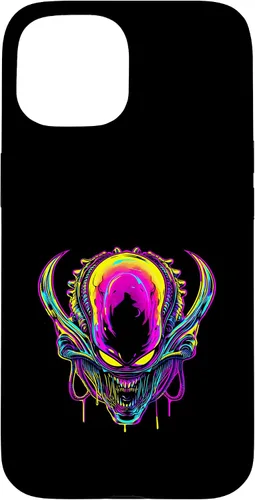 Vista 6 de iPhone 16 Retro Funny streetwear Synthwave 80s 90s spacezilla alien Case