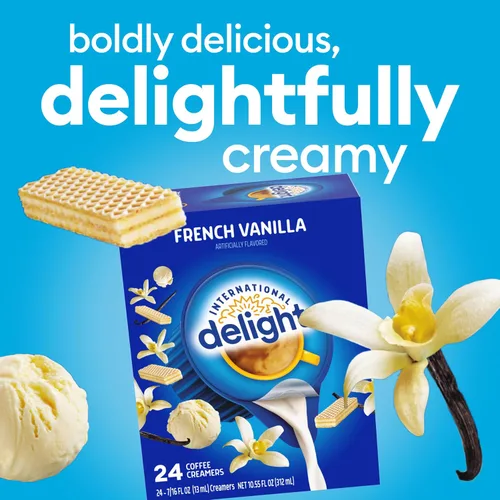 Vista 4 de International Delight Coffee Creamer Singles, vainilla francesa, 24