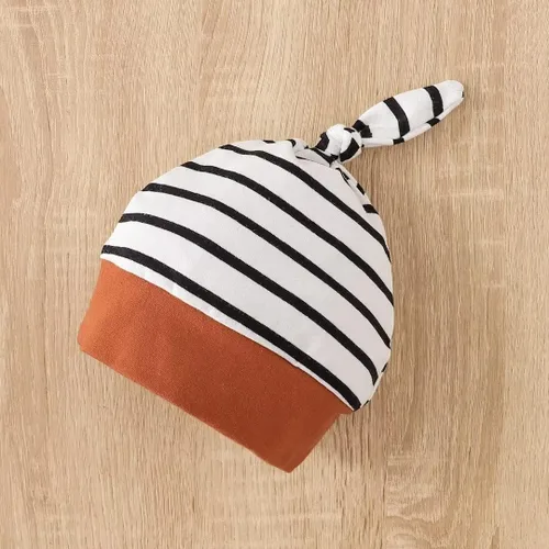 Vista 7 de Ropa para bebé niño recién nacido, traje de manga larga a rayas, conjunto de 3 piezas