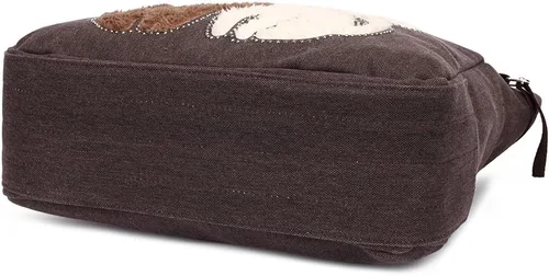 Vista 6 de KAUKKO Women Canvas Handbag Shoulder Bag Cat Big Tote Bag