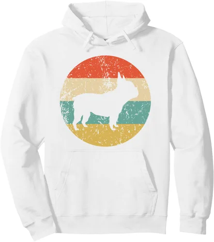 Vista 6 de Bulldog Francés Retro Bulldog Francés Sudadera con capucha, Negro, S