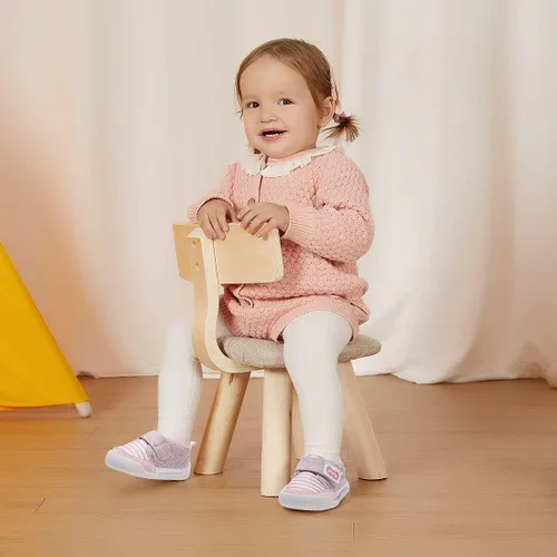 Vista 2 de BMCiTYBM Zapatos para bebé niño y niña, suaves, antideslizantes, ligeros, para caminar por el primer paso de 6, 9, 12, 18, 24 meses