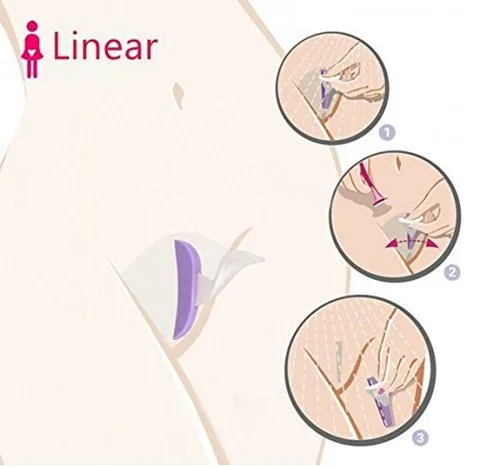Vista 3 de Bikini Privados Afeitar Plantilla Sexy Mujer Pubic Pelo Razor (Lineal)