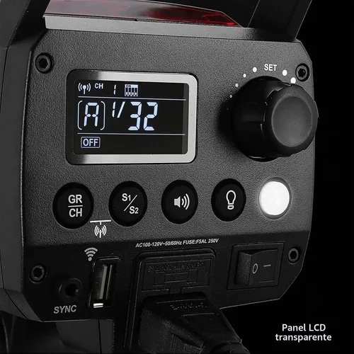 Vista 9 de Godox MS200V MS200-V Studio - Luz estroboscópica de estudio, 200 W, 2.4 G