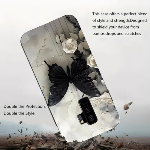 Vista 5 de Paquete de 2 fundas para Samsung Galaxy S9 Plus a prueba de golpes Diseño delgado Antideslizante Funda para Galaxy S9 Plus (negro)