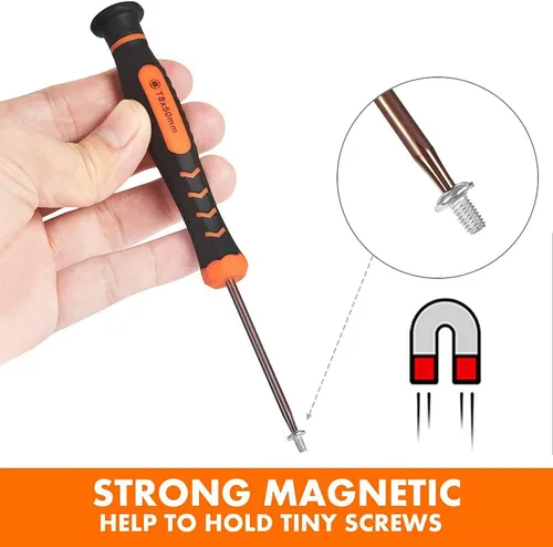 Vista 4 de TECKMAN - Juego de destornilladores Torx T2-T15, 10 piezas magnéticas de seguridad Torx pequeños con T2 T3 T4 T5 T6 T7 T8 T9 T10 T15 Juego