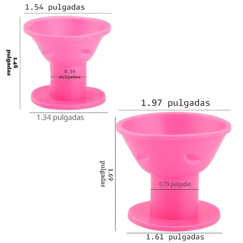 Vista 2 de JANYUN 40 rodillos de pelo mágicos rosados incluyen 20 rizadores de silicona grandes y 20 rizadores de silicona pequeños Overnight Include 20pcs