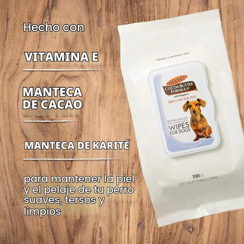 Vista 3 de Palmers for Pets - Toallitas refrescantes de manteca de cacao para perros