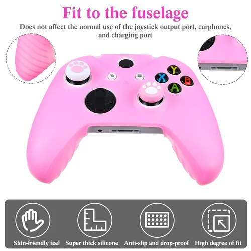 Vista 6 de Chalyna 14 Pcs Controller Skins Anti-Slip Accessories Set Silicone Cover Protector Case Compatible with Xbox OneSX Controller WirelessWired Gamepad