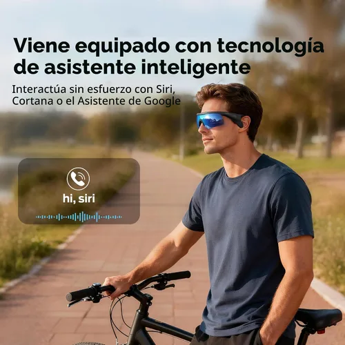 Vista 2 de Monster Gafas Inteligentes, Gafas de Sol Polarizadas con Bluetooth para Hombres y Mujeres, Gafas Deportivas Inteligentes con Micrófono Integrado