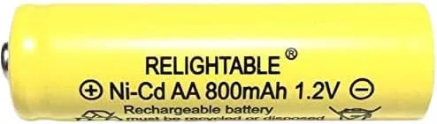 Vista 2 de AA tamaño NiCd AA 800mAh 1.2V baterías recargables para lámpara solar luz solar (20 piezas AA 800mAh)