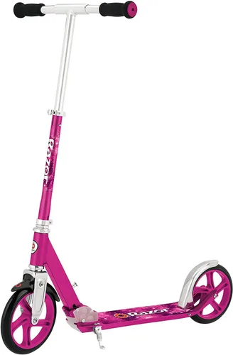 Vista 11 de Razor Patinete A5 Lux Kick para niños de 8 años en adelante, ruedas de uretano de 8 pulgadas, acabado anodizado con colores y gráficos llamativos
