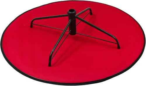 Vista 2 de Northlight Alfombrilla mediana para árbol de Navidad de 33 pulgadas, color rojo y negro