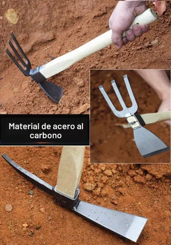 Vista 3 de Púas de jardinería azadas azadas-Pick mano puntiaguda Pico Mattock Azadas Herramientas de deshierbe Camp Heavy Duty Digging