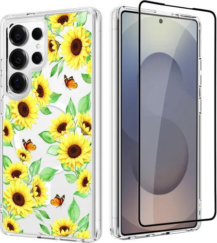 Vista 24 de OOK Funda para iPhone 17 Pro compatible con Magsafe, con protector de pantalla, elegante lazo estético, delgado, transparente, magnético, a prueba