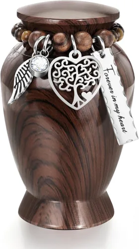 Vista 29 de Dletay Urnas pequeñas personalizadas para cenizas humanas, recuerdo de 2.85 pulgadas, mini urna de cremación conmemorativa para mujeres y hombres