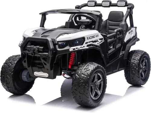 Vista 2 de White Trail Rider 2-Seater 24V 4WD Kids Ride-On UTV