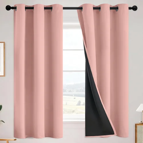 Vista 49 de SimpleHome - Cortinas opacas 100% para recámara, cortinas de ventana con ojales beige, con aislamiento térmico, cortinas de oscurecimiento