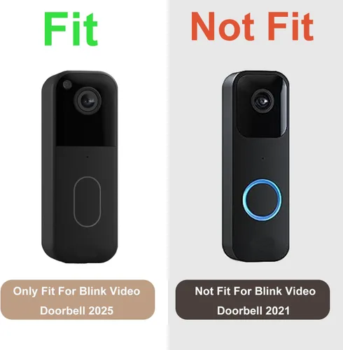 Vista 2 de Funda de silicona para timbre de video Blink de 2ª generación, protección completa y piel resistente a la intemperie con borde de absorción