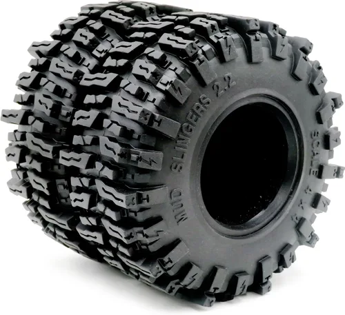Vista 4 de HOBBYSOUL RC 2.2 Neumáticos de oruga 4.882 in de alto suave pegajoso lodo honderos neumáticos para 1/10 TRX4 Axial SCX10 III Wraith Yeti redcat