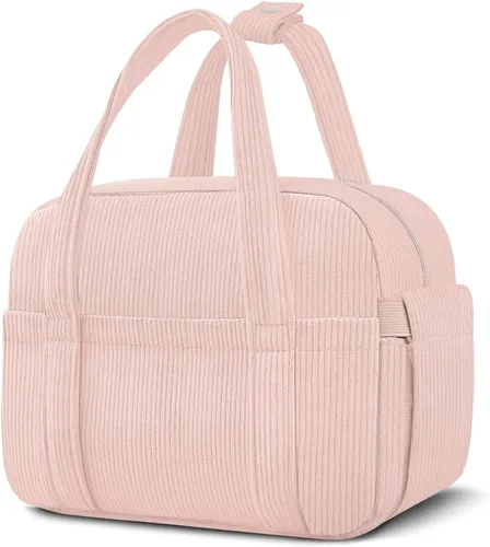 Vista 24 de KUBYA Lonchera de Pana Bolsa de Almuerzo para Mujeres y Hombres, Linda Fresa Pequeña Aislada Reutilizable Trabajo A Prueba de Fugas Simple Loncheras