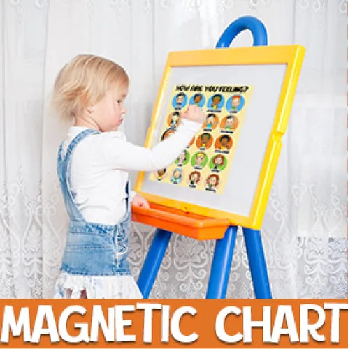 Vista 8 de L Learning Toy Boxes Tabla magnética de sentimientos y emociones para niños How I Am Feeling Emotion Imanes Feeling Poster Daily Mood Behavior Chart
