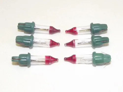 Vista 2 de 6 Bombillas Intermitentes Mini de Base Estilo A para Cadenas de Luces de Árbol de Navidad, Repuesto Intermitente 2.5 Voltios V 0.425 Vatios W.
