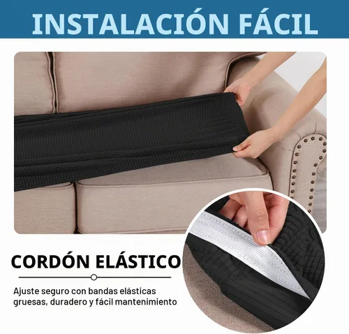 Vista 5 de H.VERSAILTEX Fundas de Cojín de Asiento Individuales Super Elásticas Fundas de Sofá Fundas de Cojín de Sofá Fundas Deslizables Juegos Tela de Sarga