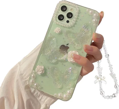 Vista 16 de Funda compatible con iPhone 11, diseño 3D de mariposas florales transparentes con diseño estético, para mujeres, adolescentes y niñas