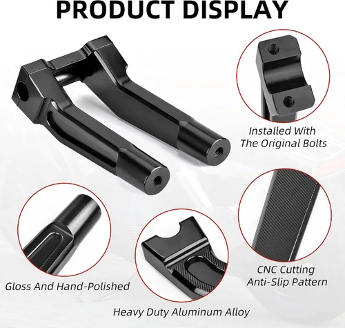 Vista 3 de Abrazadera superior para manillar de 1 pulgada / 0.984 in, kit de extensión de barra de mango alto de 6 pulgadas, ajuste universal para Harley