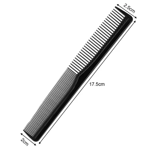 Vista 2 de Boao 12 peines de pelo a granel de dientes finos y anchos negros para peluquero, estilista, cónicos, multiusos, para peluquería, salón de despedida