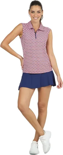 Vista 2 de IBKUL Athleisure Wear 14545 - Polo sin mangas con protección solar UPF 50+ Icefil con estampado de estrellas y rayas