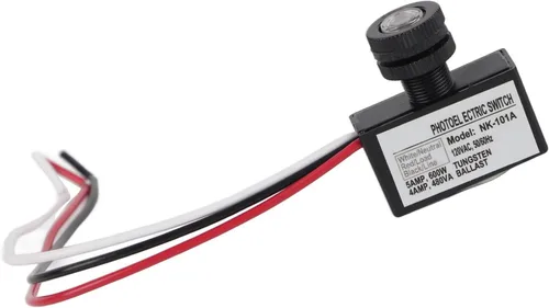 Vista 6 de Zerodis Interruptor fotoeléctrico del sensor del atardecer al amanecer de 120V, automático, negro