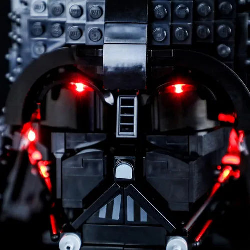 Vista 8 de BRIKSMAX Vitrina acrílica y kit de iluminación LED para casco Lego Darth Vader - No incluye el juego de Lego
