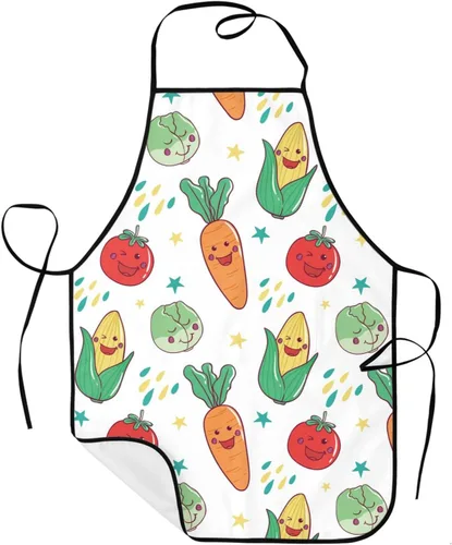 Vista 41 de Sigouyinei Delantales para mujeres con bolsillos, delantal para hombres, delantal adecuado para chefs camareros, técnicos de uñas para hornear