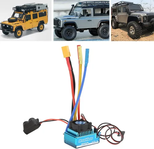 Vista 9 de ESC sin escobillas de 120 A, impermeable 2-4S, controlador de velocidad eléctrico programable ESC con aceleración de 9 niveles, enchufe XT60 a