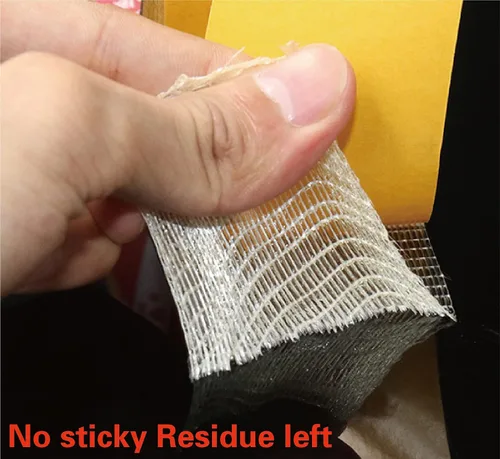 Vista 4 de Cinta de tela de doble cara de 0.59 pulgadas x 66 pies, adhesivo fuerte y resistente para montaje de alfombras, alfombras, ropa, imágenes, carteles