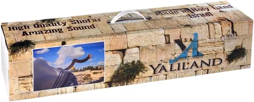 Vista 4 de Auténtico juego Kudu Shofar – Cuerno yemenita natural completo (26"-28") con bolsa de menorá, guía y estuche de transporte – Hecho a mano en Israel