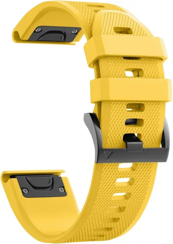 Vista 28 de ANCOOL - Correa para Garmin Fenix 5, de ajuste fácil, de silicona suave de 22 mm de ancho, correa de reloj para Garmin Fenix 5 Azul