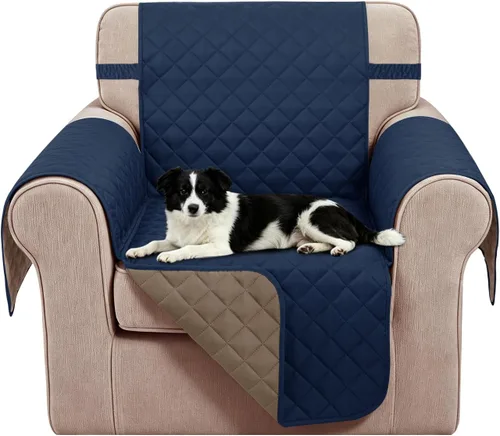 Vista 68 de Fundas para Silla Reclinable Reversibles Funda de Sofá para Mascotas Protector de Muebles Lazy Boy (Silla 23'', Beige/Beige)