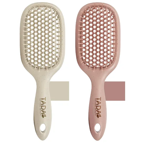 Vista 12 de TADA Natural Beauty - Cepillo desenredante para cabello rizado, grueso, ondulado y fino, agujeros de ventilación para secado rápido y peinado