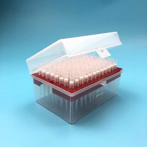 Vista 10 de Puntas de pipeta de filtrado de 10 µL – Puntas de pipeta de filtro universales – en rack, sin ARNasa/DNasa y seguras para pirógenos, transparentes