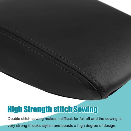 Vista 3 de LEXLEY, Con "SENTRA" LOGO - Funda para reposabrazos, almohadilla de consola central, impermeable, antiarañazos, de cuero, para Nissan 2013-2019