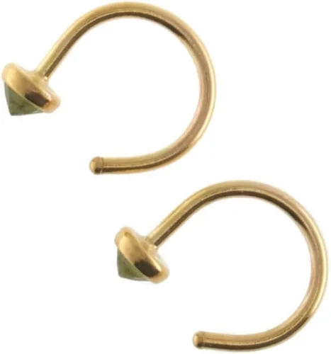 Vista 35 de Half Huggie Gold Hoop Earrings for Girls Women Tiny Cartilage Birthstone Stud Piercing Earring Hypoallergenic Earring Screw Back Dainty Hug Hoops