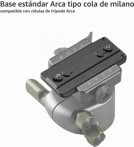 Vista 4 de Adaptador de placa de trípode FANAUE Keymod Rail con tornillos de seguridad, para cabezal de bola de trípode, compatible con Arca Swiss RRS Dovetail