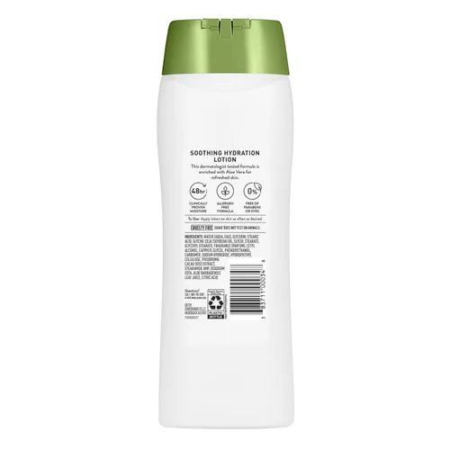 Vista 9 de Suave Loción calmante de hidratación para manos y cuerpo con aloe vera que refresca la piel seca, de absorción rápida, crema hidratante intensiva
