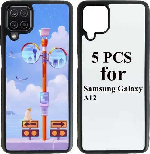 Vista 7 de 5 fundas para teléfono en blanco de sublimación compatibles con Samsung Galaxy A11, 2 en 1 2D de goma suave TPU en blanco fácil de sublimar DIY