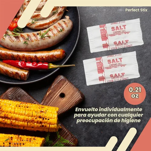 Vista 3 de Perfect Stix Paquetes de sal yodada - 0.02 oz - 1000 paquetes (el embalaje puede variar)