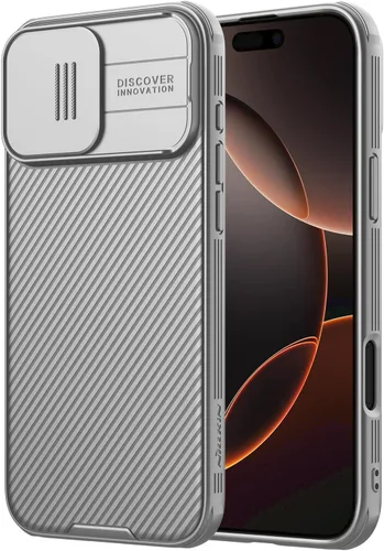Vista 11 de Nillkin Funda para iPhone 16 con cubierta deslizante para cámara, [protección mejorada de lente de cámara] Funda protectora delgada a prueba